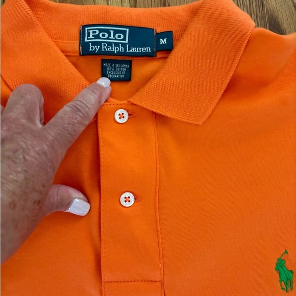 Polo Ralph Lauren Orange Medium Shirt Classic Style - Picture 2 of 7